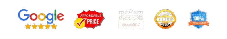 Google 5 Stars, Affordable Price, Senior Discount, Bonded, 100% Satisfaction